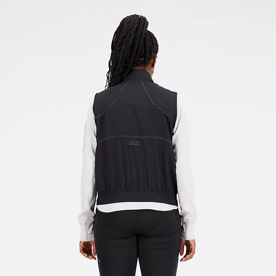 New Balance Impact Run Luminous Packable Vest - Black - WOMEN (WV33267)