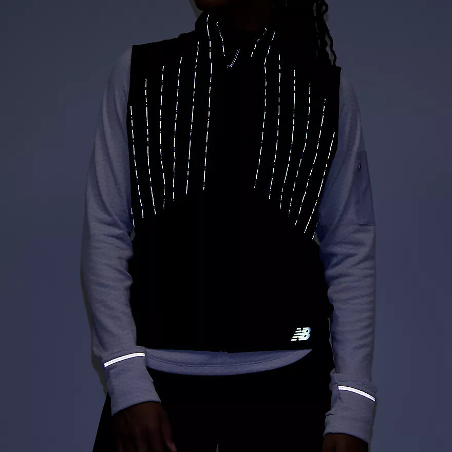 New Balance Impact Run Luminous Packable Vest - Black - WOMEN (WV33267)
