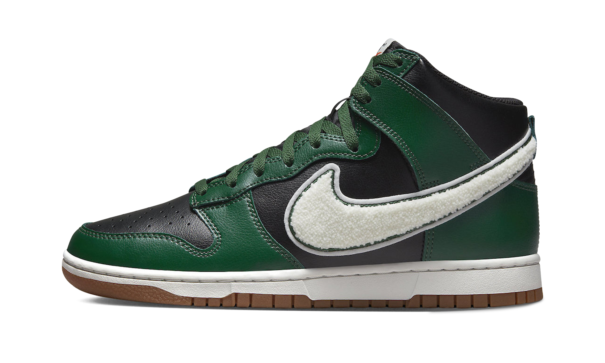 Dunk High "Chenille Swoosh Black Green" DR8805 001